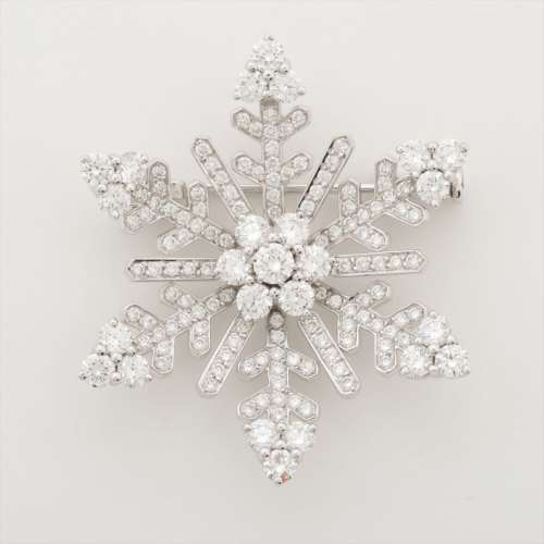 Van Cleef & Arpels flocon de neige Diamants broche 750(WG) Rang AB