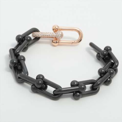 Tiffany matériel Diamants bracelets 750 (PG) x titane Rang AB