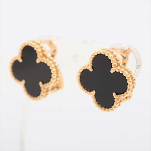 Van Cleef & Arpels Vintage Alhambra Onyx Piercing jewelry 750(YG) AB rank