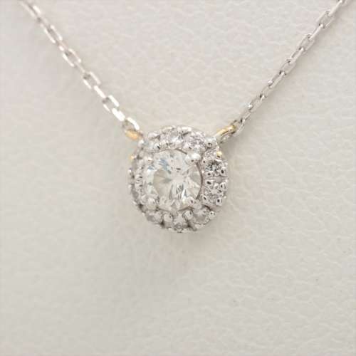 Vendome Aoyama diamond Necklace K18(WG) AB rank