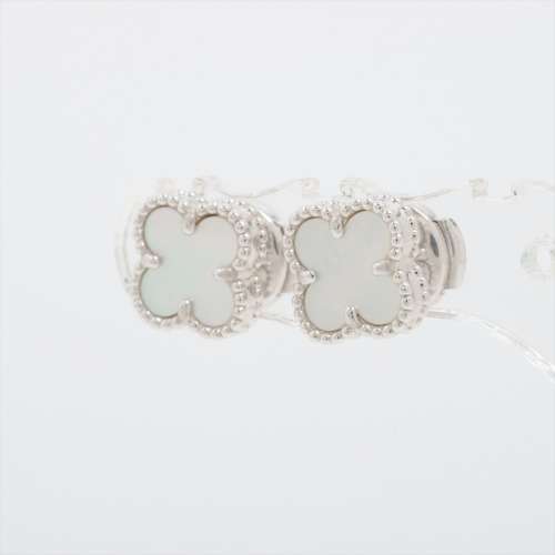 Van Cleef & Arpels Sweet Alhambra shells Piercing jewelry 750(WG) AB rank