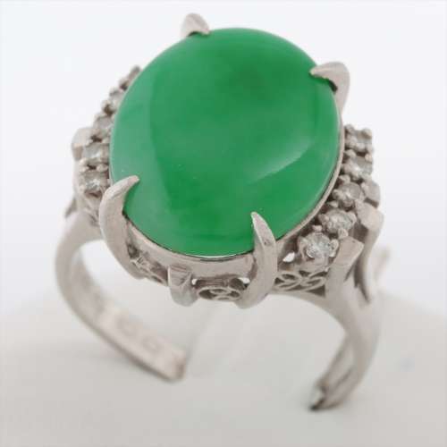 Jade diamond rings Pt900 B rank