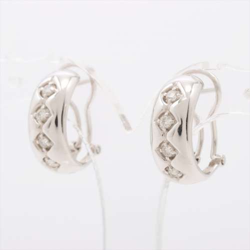 Diamants piercing pour boucles d'oreilles K18×Pt900 Rang B