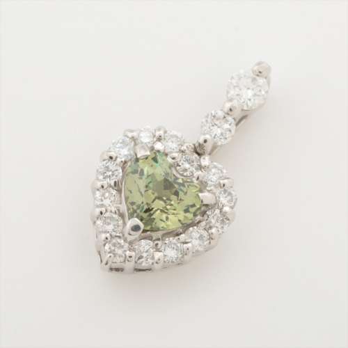 grenat démantoïde Diamants haut à collier Pt900 Rang B