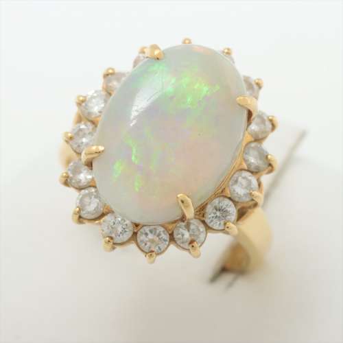 Opale Diamants bagues K18 Rang B