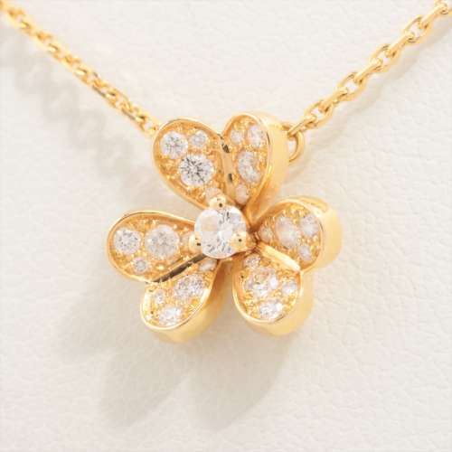 Van Cleef & Arpels Frivole Mini diamond Necklace 750(YG) AB rank
