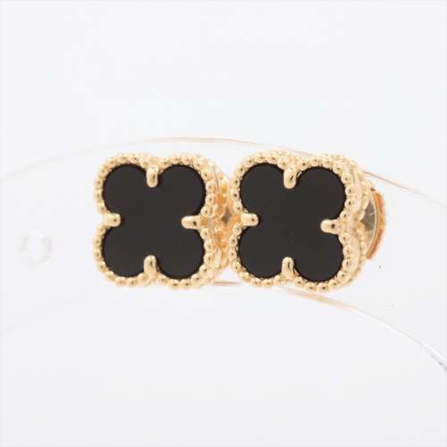 Van Cleef & Arpels Sweet Alhambra Onyx Piercing jewelry 750(YG) AB rank