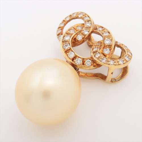 Pearl diamond Necklace top K18 B rank