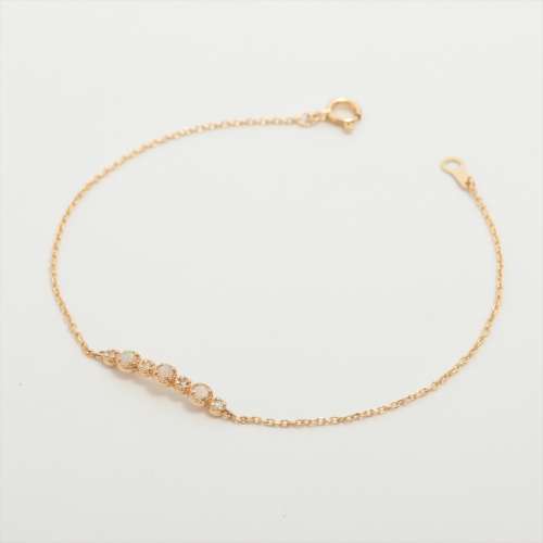 Agat Opale Diamants bracelets K18(YG)×K14(YG) Rang AB