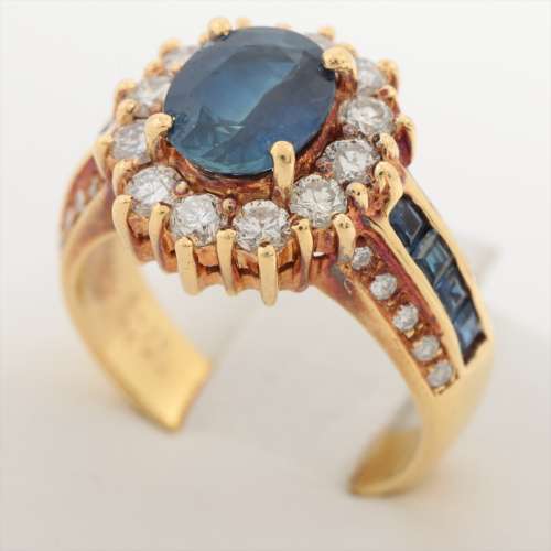 Sapphire diamond rings 18K B rank