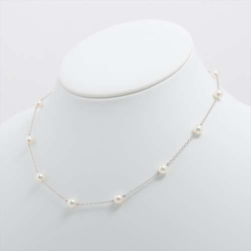 Mikimoto stations Perl colliers K18(WG) Environ 6,0 mm Rang AB