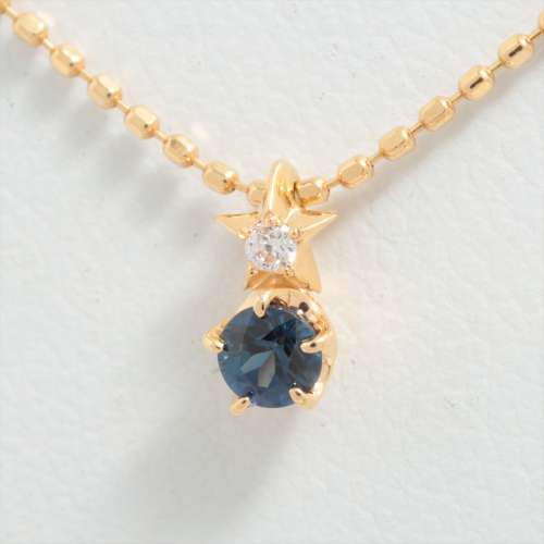 bijoux en forme d'étoile saphirs Diamants colliers K18(YG) Rang AB