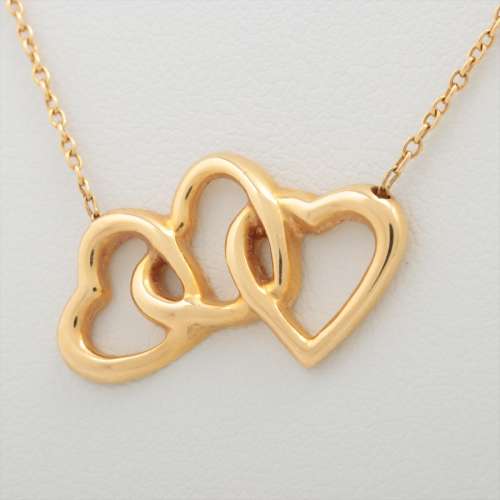 Tiffany Triple Heart Necklace 750(YG) AB rank