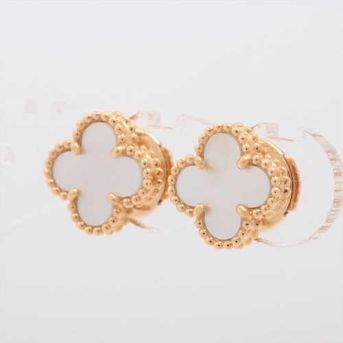 Van Cleef & Arpels Sweet Alhambra shells Piercing jewelry 750(YG) AB rank