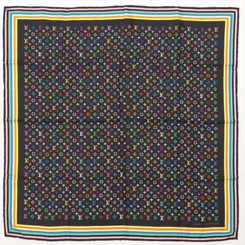 Vuitton multicolore M71910 soies foulards noir Rang AB