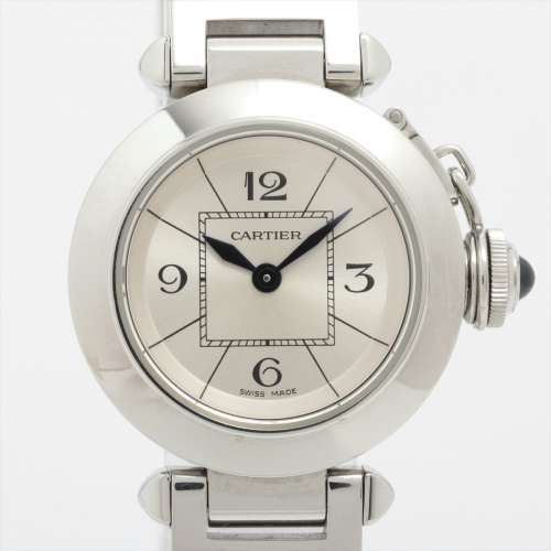 Cartier Miss Pasha W3140007 SS QZ Silver-Face AB rank