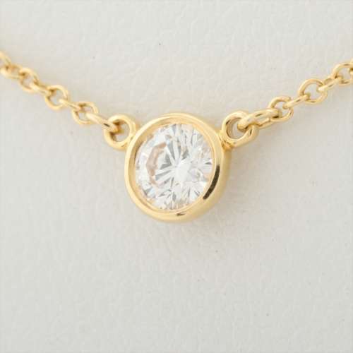 Tiffany By the Yard 1P diamond Necklace 750(YG) E AB rank