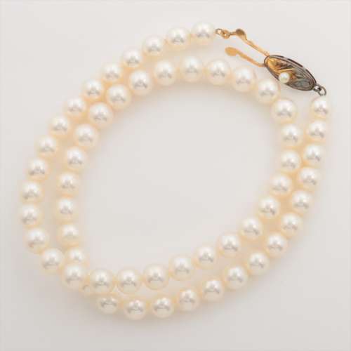Pearl Necklace K18 Approx. 6.0 mm to 6.5 mm B rank