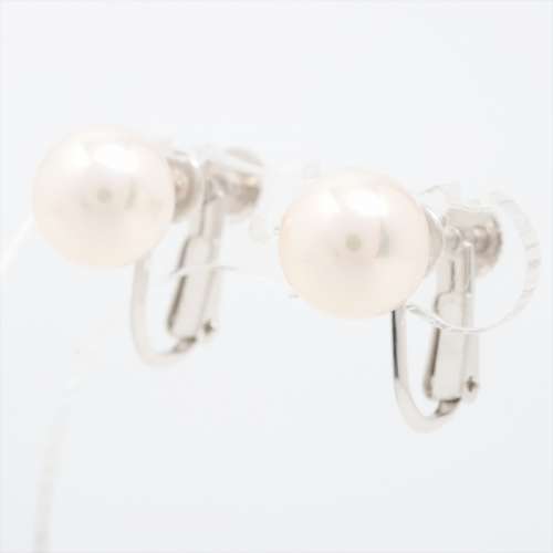 Pearl Earings K14WG Approx. 9.0 mm B rank