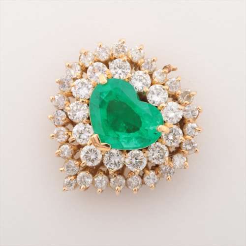 Emerald diamond Necklace top K18 B rank