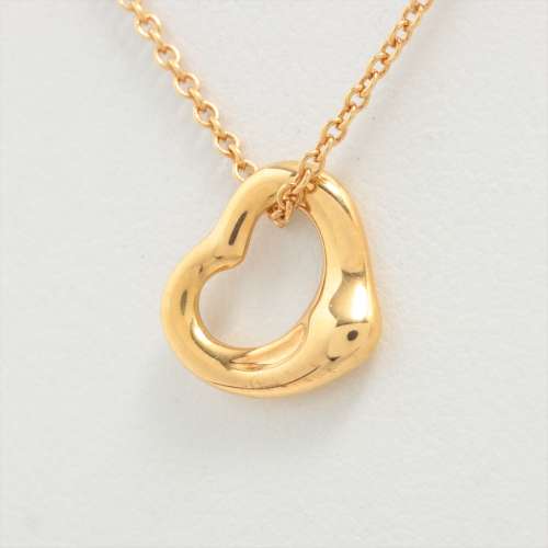 Tiffany Open Heart Necklace 750(YG) AB rank