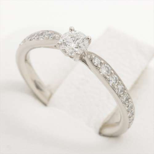Tiffany Harmony Half Circle diamond rings Pt950 E AB rank
