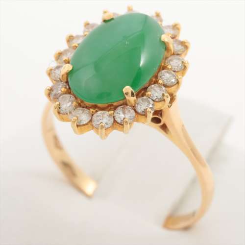 Jade diamond rings 18K B rank