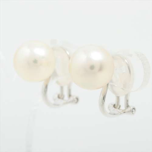 Pearl Earings K14WG Approx. 9.5mm B rank