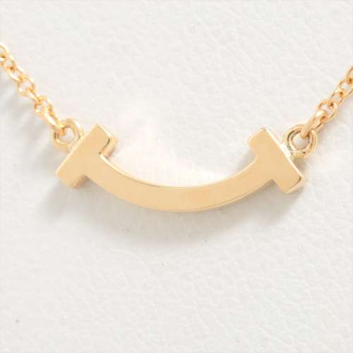 Tiffany T Smile Micro Necklace 750(YG) AB rank