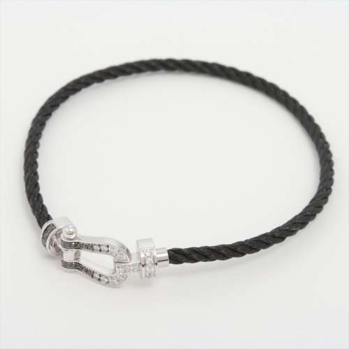 Fred force 10 complet diamant noir Diamants bracelets 750(WG)×SS MIDI 17 Rang AB