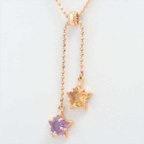 bijoux en forme d'étoile Pierres colorées colliers K10(PG) Rang AB