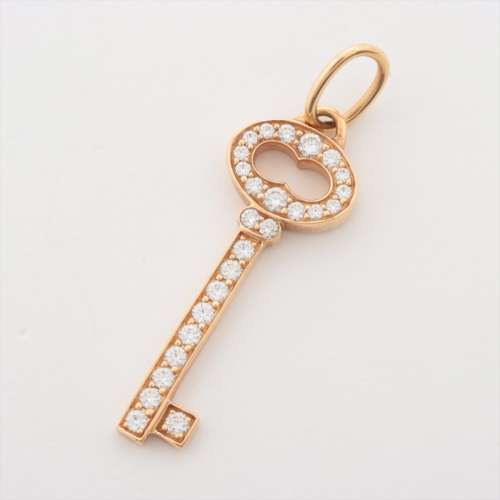 Tiffany mini millésimes clé ovale Diamants haut à collier 750(PG) Rang AB