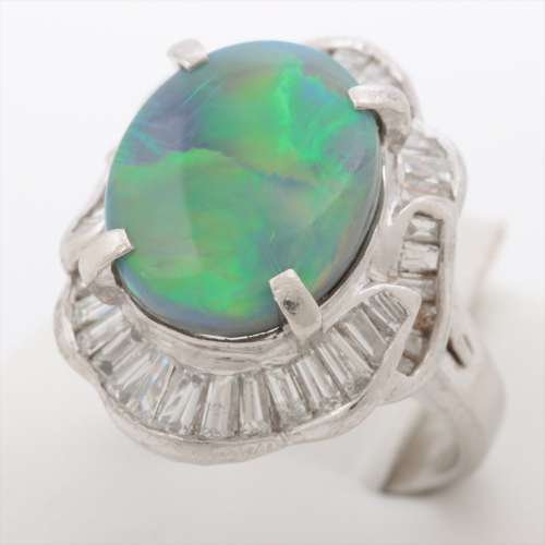 Opal diamond rings Pt900 B rank