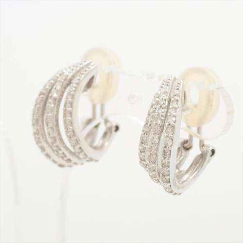 diamond Earing piercing K18WG B rank