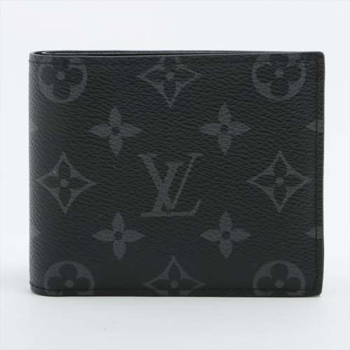Vuitton éclipse de monogramme Portofeuil Marco M M62545 portefeuille compact noir Rang AB