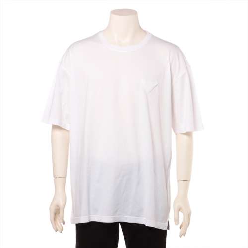 Prada coton T-shirts 23AW XXXL blanc Un rang