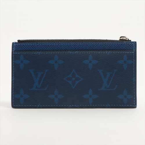 Vuitton Taïgarama porte-cartes M30270 porte-monnaie cobalt Rang AB