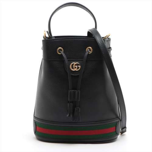 Gucci La gamme Sherry cuir Sac à bandoulière bidirectionnel noir Rang AB