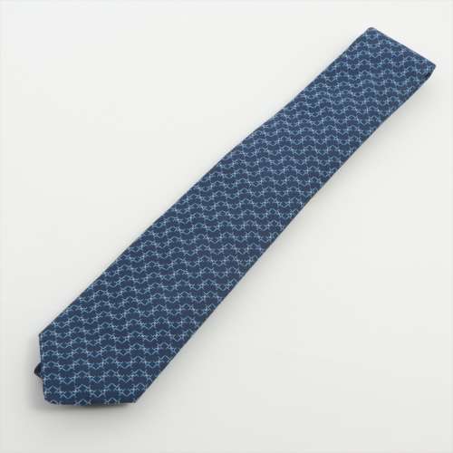 Hermès soies cravates bleu Rang SA