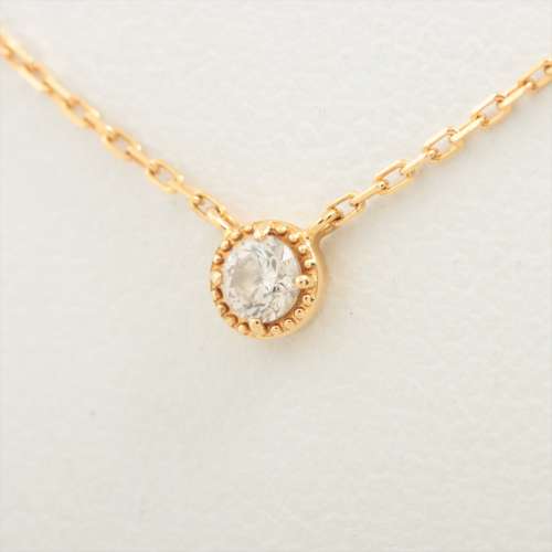 aget diamond Necklace K18(YG) A rank