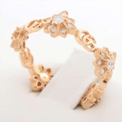 Gucci Flora diamond rings 750(PG) 15 AB rank