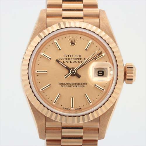 Rolex Date juste 79178 YG AT cadran champagne Rang AB