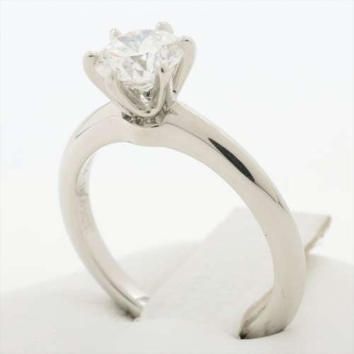 Tiffany Solitaire diamond rings Pt950 G AB rank