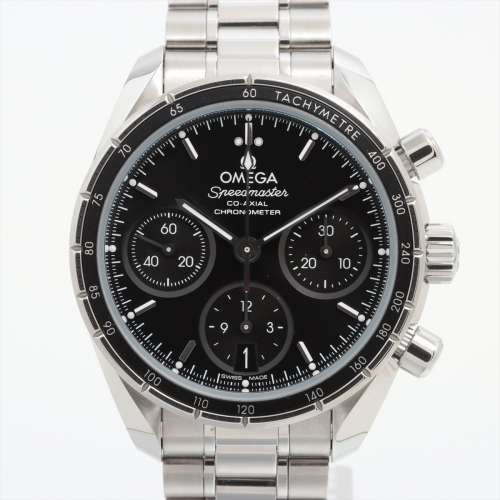 Oméga Speedmaster 38 Coaxial chronomètre Chronographe 324.30.38.50.01.001 SS AT cadran noir Un rang