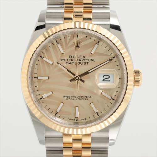 Rolex Date juste 126233 SS×YG AT cadran champagne Un rang