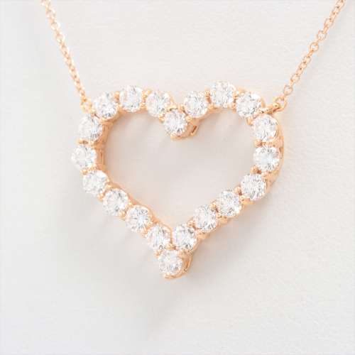 Tiffany Sentimental Heart Large diamond Necklace 750(PG) AB rank