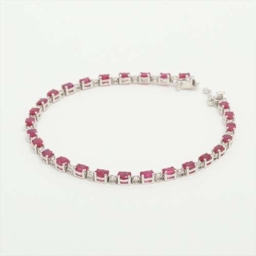 Pierres colorées Diamants bracelets K18WG Rang B