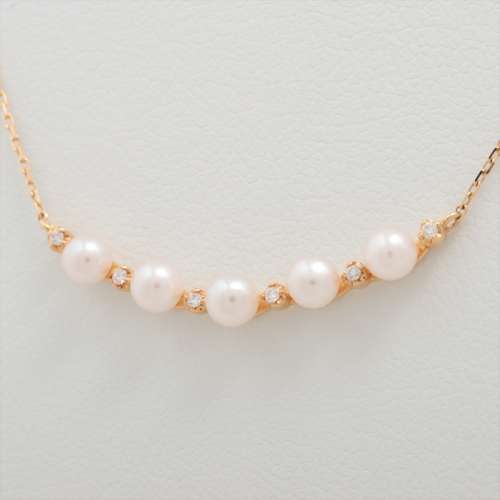 Vendome Aoyama Pearl diamond Necklace K18(YG) Approx. 3.5 mm AB rank