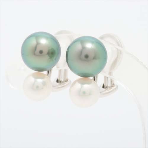 Mikimoto Pearl Earings K18(WG) Approx. 7.0 mm to 10.0 mm AB rank