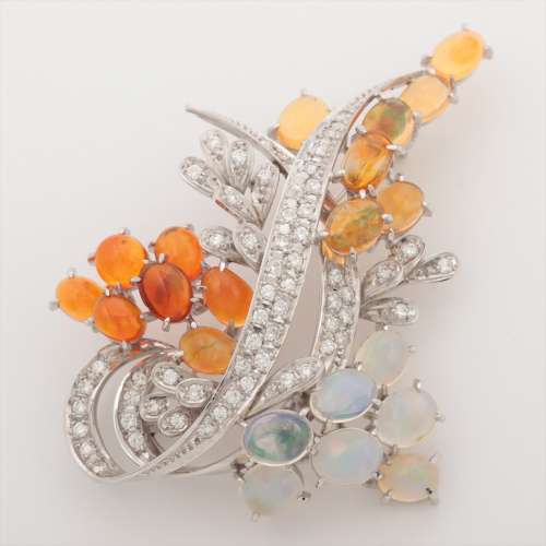 Opale Diamants broche K14WG Rang B